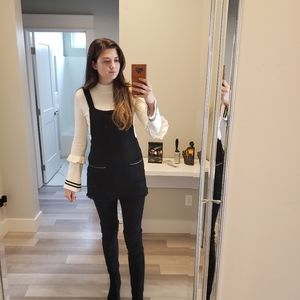 Zara black overall dress